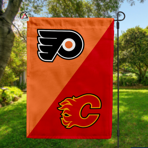 Flyers vs Flames House Divided Flag, NHL House Divided Flag