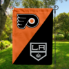 Philadelphia Flyers vs Los Angeles Kings House Divided Flag, NHL House Divided Flag