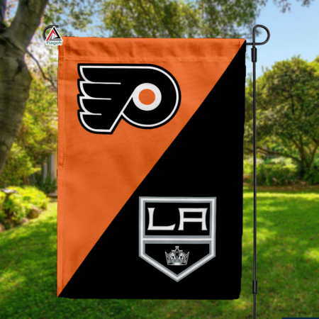 Flyers vs Kings House Divided Flag, NHL House Divided Flag