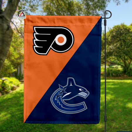 Flyers vs Canucks House Divided Flag, NHL House Divided Flag