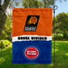 Phoenix Suns vs Detroit Pistons House Divided Flag, NBA House Divided Flag