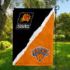 Phoenix Suns vs New York Knicks House Divided Flag, NBA House Divided Flag