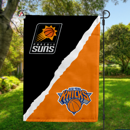 Suns vs Knicks House Divided Flag, NBA House Divided Flag