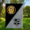 Pittsburgh Penguins vs Los Angeles Kings House Divided Flag, NHL House Divided Flag