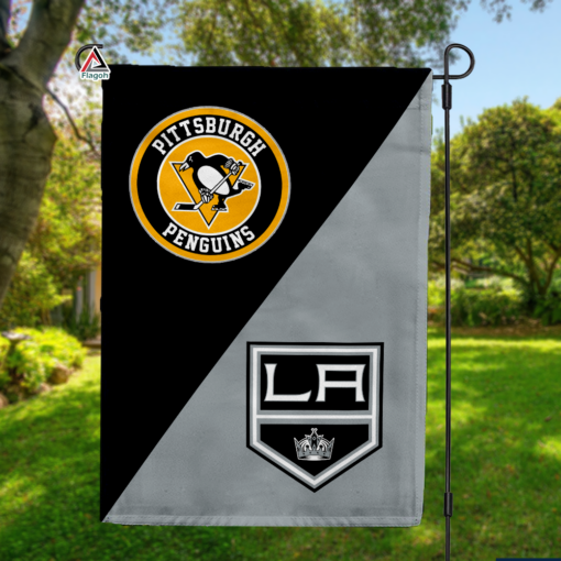 Penguins vs Kings House Divided Flag, NHL House Divided Flag