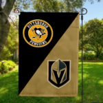 Penguins vs Golden Knights House Divided Flag, NHL House Divided Flag