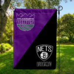 Kings vs Nets House Divided Flag, NBA House Divided Flag