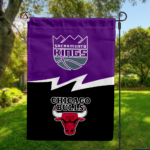 Kings vs Bulls House Divided Flag, NBA House Divided Flag