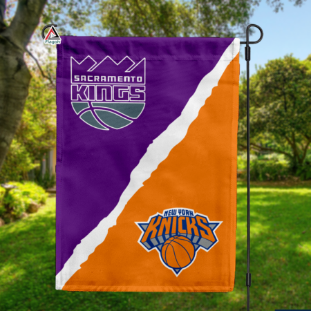 Kings vs Knicks House Divided Flag, NBA House Divided Flag