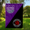 Sacramento Kings vs Toronto Raptors House Divided Flag, NBA House Divided Flag