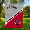 San Antonio Spurs vs Chicago Bulls House Divided Flag, NBA House Divided Flag