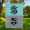 Seattle Kraken vs Los Angeles Kings House Divided Flag, NHL House Divided Flag