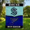 Seattle Kraken vs St. Louis Blues House Divided Flag, NHL House Divided Flag