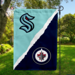 Kraken vs Jets House Divided Flag, NHL House Divided Flag