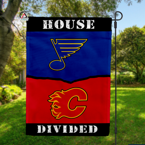 Blues vs Flames House Divided Flag, NHL House Divided Flag