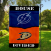 Tampa Bay Lightning vs Anaheim Ducks House Divided Flag, NHL House Divided Flag