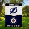 Tampa Bay Lightning vs Winnipeg Jets House Divided Flag, NHL House Divided Flag