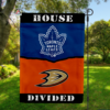 Toronto Maple Leafs vs Anaheim Ducks House Divided Flag, NHL House Divided Flag