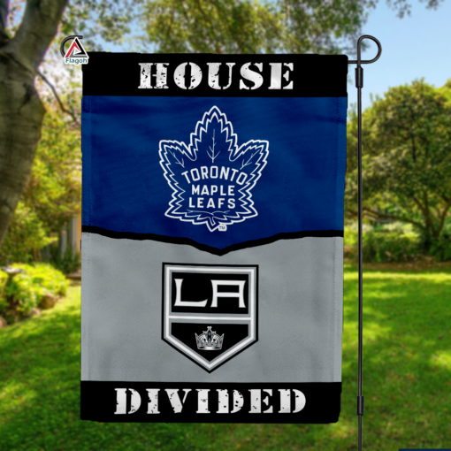 Maple Leafs vs Kings House Divided Flag, NHL House Divided Flag