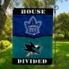 Toronto Maple Leafs vs San Jose Sharks House Divided Flag, NHL House Divided Flag