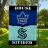 Toronto Maple Leafs vs Seattle Kraken House Divided Flag, NHL House Divided Flag