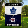 Toronto Maple Leafs vs Winnipeg Jets House Divided Flag, NHL House Divided Flag