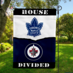 Maple Leafs vs Jets House Divided Flag, NHL House Divided Flag