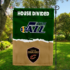 Utah Jazz vs Cleveland Cavaliers House Divided Flag, NBA House Divided Flag