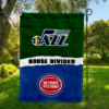 Utah Jazz vs Detroit Pistons House Divided Flag, NBA House Divided Flag