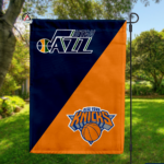 Jazz vs Knicks House Divided Flag, NBA House Divided Flag