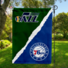 Utah Jazz vs Philadelphia 76ers House Divided Flag, NBA House Divided Flag