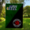 Utah Jazz vs Toronto Raptors House Divided Flag, NBA House Divided Flag