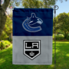 Vancouver Canucks vs Los Angeles Kings House Divided Flag, NHL House Divided Flag