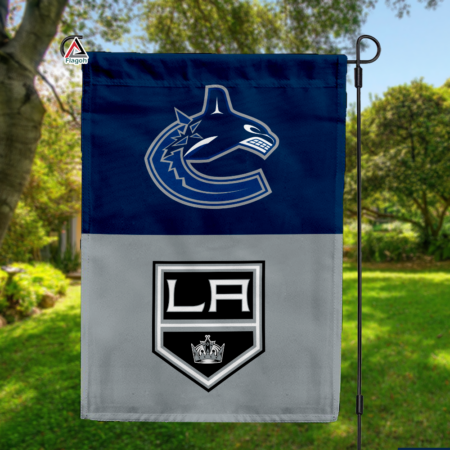 Canucks vs Kings House Divided Flag, NHL House Divided Flag