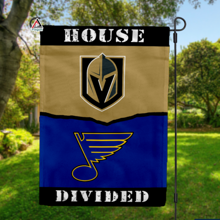 Golden Knights vs Blues House Divided Flag, NHL House Divided Flag