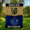 Vegas Golden Knights vs Vancouver Canucks House Divided Flag, NHL House Divided Flag