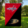 Washington Capitals vs Anaheim Ducks House Divided Flag, NHL House Divided Flag