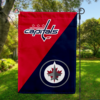 Washington Capitals vs Winnipeg Jets House Divided Flag, NHL House Divided Flag