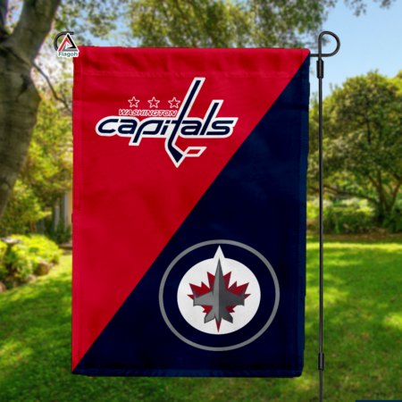 Capitals vs Jets House Divided Flag, NHL House Divided Flag