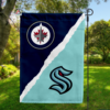 Winnipeg Jets vs Seattle Kraken House Divided Flag, NHL House Divided Flag