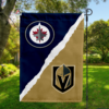 Winnipeg Jets vs Vegas Golden Knights House Divided Flag, NHL House Divided Flag