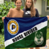 Indiana Pacers vs Milwaukee Bucks House Divided Flag, NBA House Divided Flag