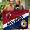 Miami Heat vs Indiana Pacers House Divided Flag, NBA House Divided Flag