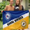 Philadelphia 76ers vs Indiana Pacers House Divided Flag, NBA House Divided Flag