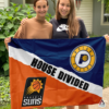 Phoenix Suns vs Indiana Pacers House Divided Flag, NBA House Divided Flag