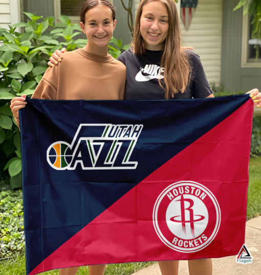 Jazz vs Pacers House Divided Flag, NBA House Divided Flag