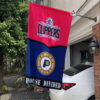 LA Clippers vs Indiana Pacers House Divided Flag, NBA House Divided Flag