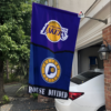 Los Angeles Lakers vs Indiana Pacers House Divided Flag, NBA House Divided Flag