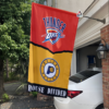 Oklahoma City Thunder vs Indiana Pacers House Divided Flag, NBA House Divided Flag