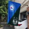 Philadelphia 76ers vs Milwaukee Bucks House Divided Flag, NBA House Divided Flag